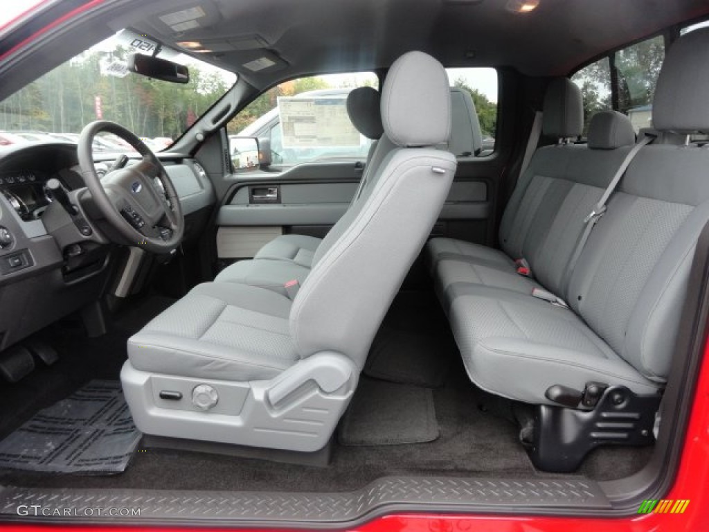 Steel Gray Interior 2013 Ford F150 XLT SuperCab 4x4 Photo #71681485