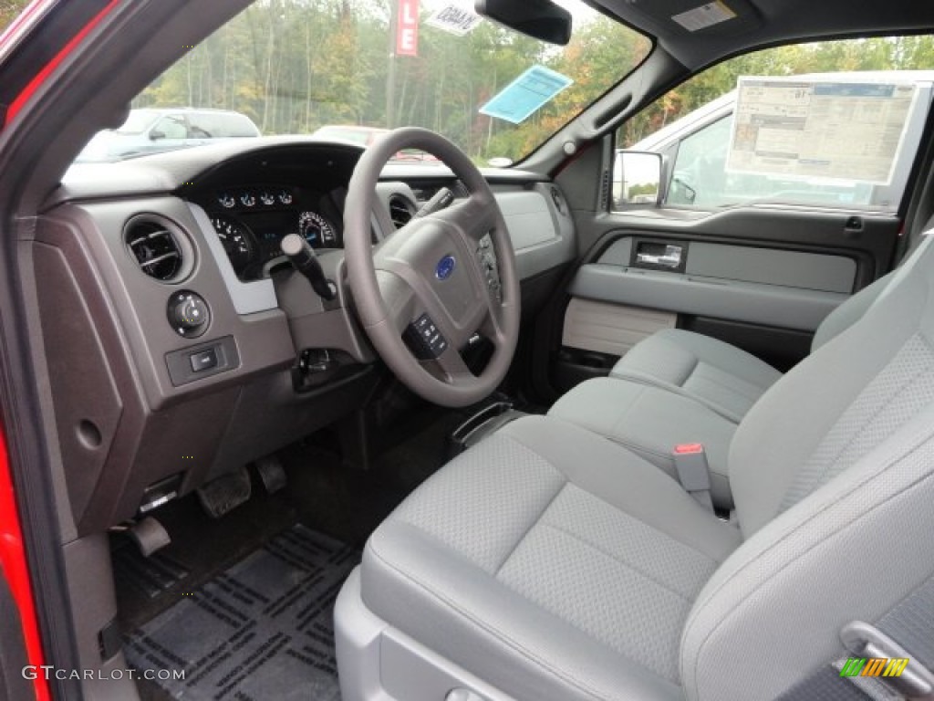 Steel Gray Interior 2013 Ford F150 STX Regular Cab 4x4 Photo #71681677
