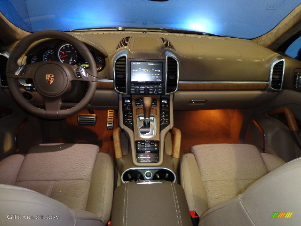 2012 Porsche Cayenne Turbo Umber Brown/Cream Dashboard Photo #71681956