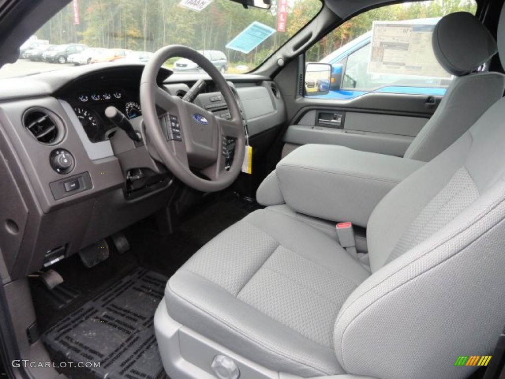 Steel Gray Interior 2013 Ford F150 STX SuperCab 4x4 Photo #71682226