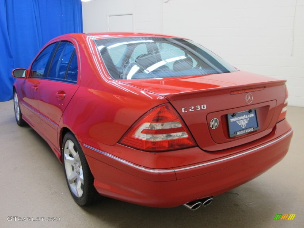 2007 C 230 Sport - Mars Red / Black photo #6