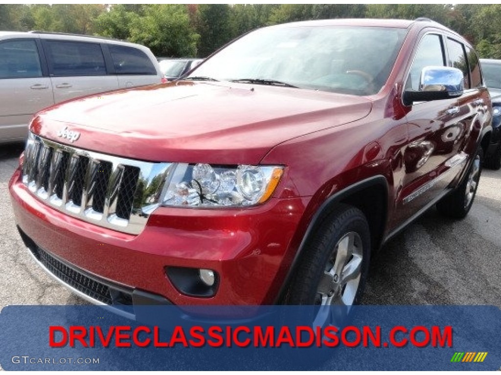 2013 Grand Cherokee Overland 4x4 - Deep Cherry Red Crystal Pearl / Black photo #1