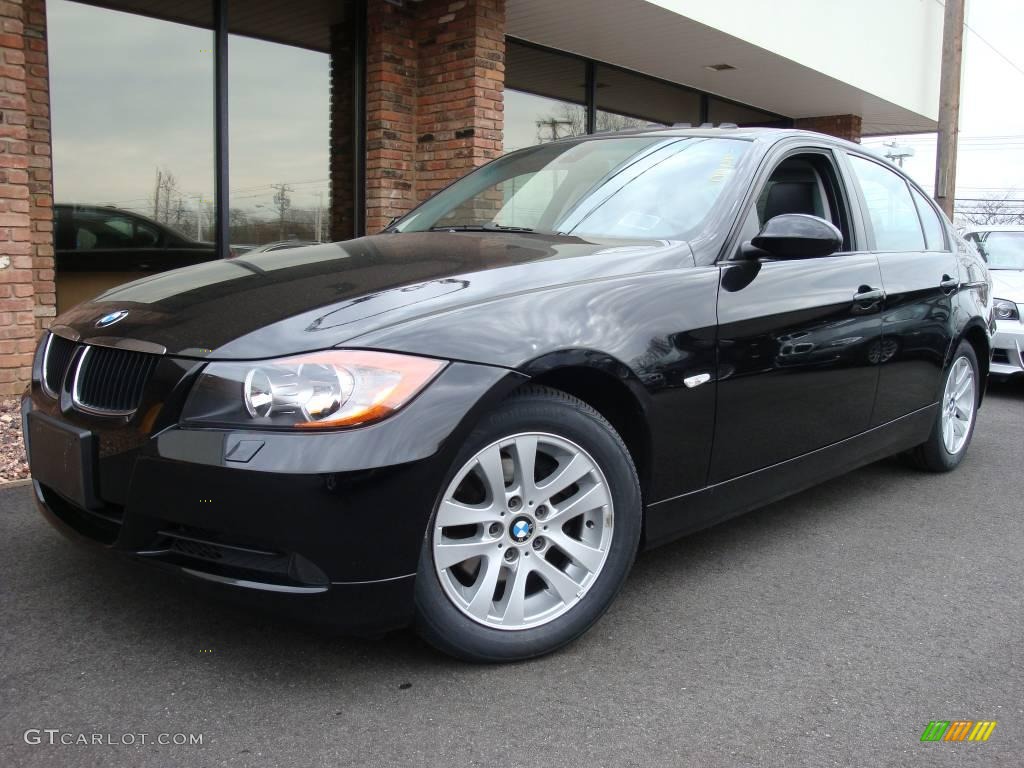 2007 3 Series 328xi Sedan - Jet Black / Black photo #3