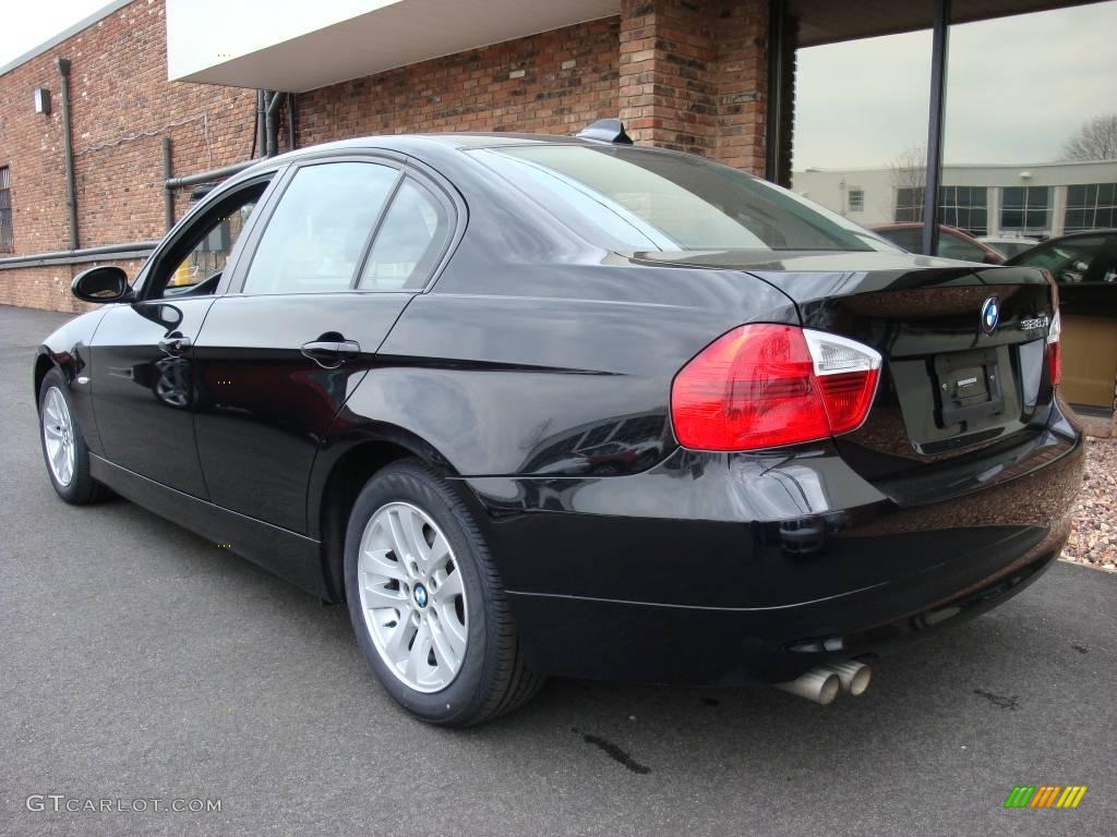 2007 3 Series 328xi Sedan - Jet Black / Black photo #4