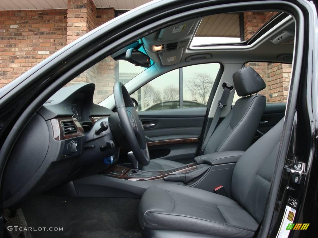 2007 3 Series 328xi Sedan - Jet Black / Black photo #10