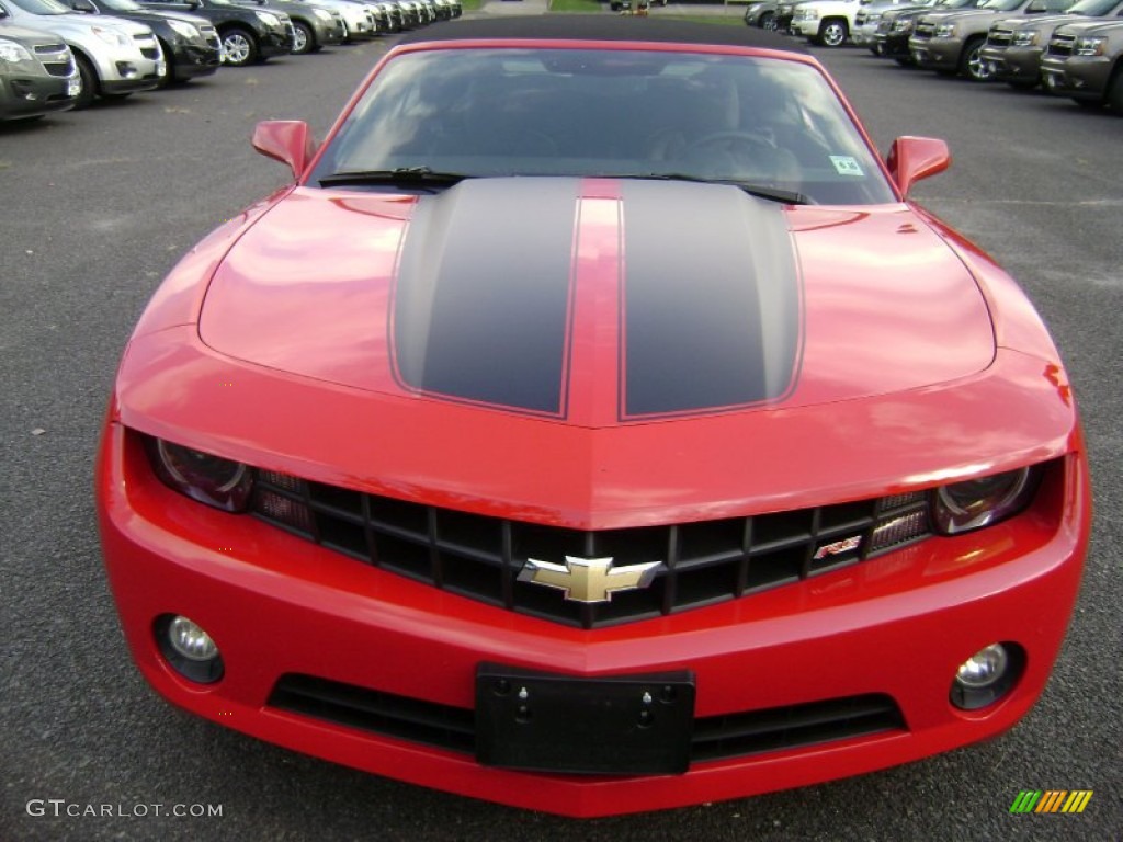 2011 Camaro LT/RS Convertible - Victory Red / Black photo #2
