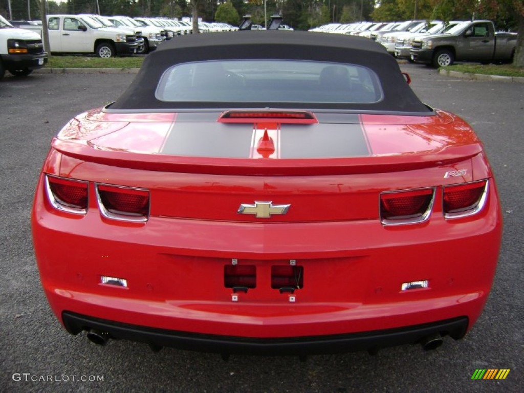 2011 Camaro LT/RS Convertible - Victory Red / Black photo #5