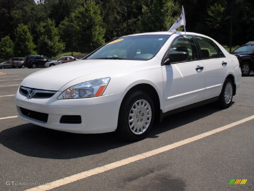 2007 Accord Value Package Sedan - Taffeta White / Ivory photo #1