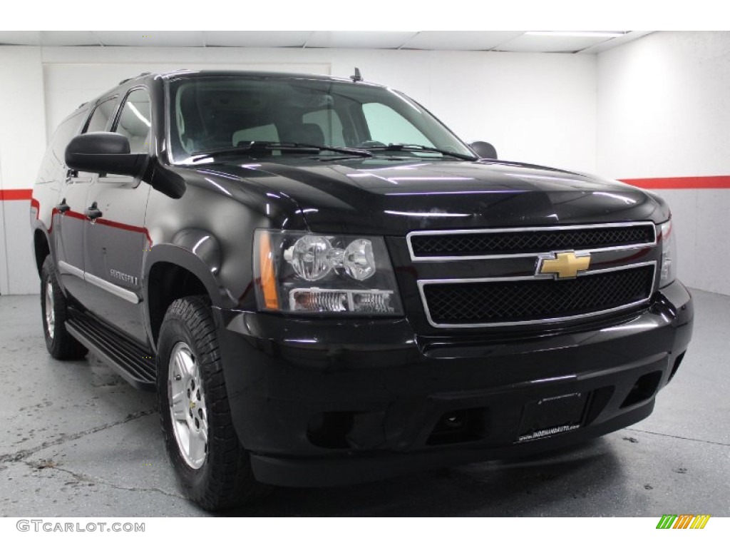 2007 Suburban 1500 LS 4x4 - Black / Ebony photo #3
