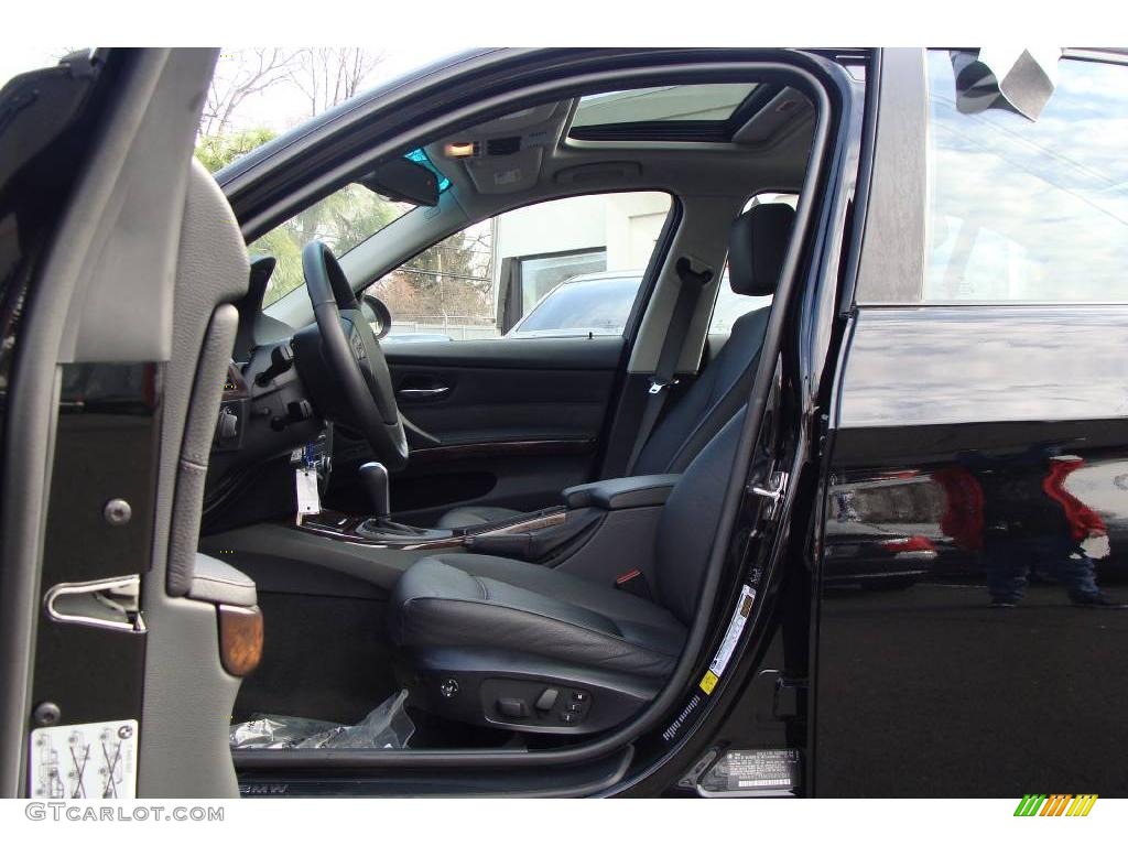 2007 3 Series 328xi Sedan - Jet Black / Black photo #7