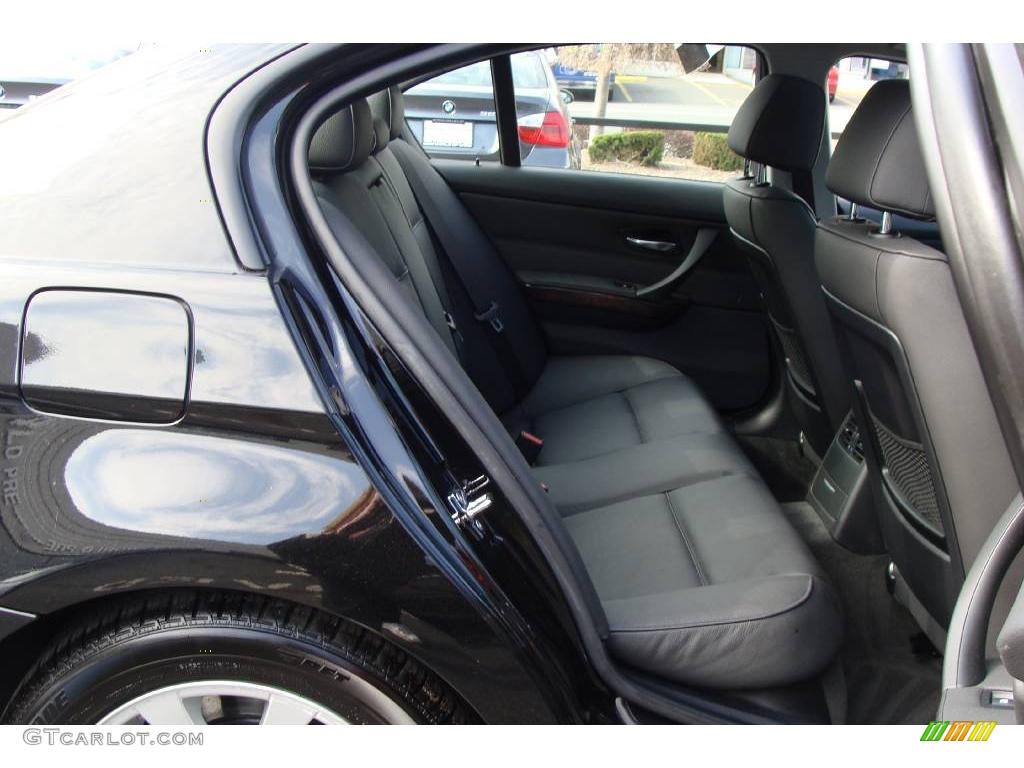 2007 3 Series 328xi Sedan - Jet Black / Black photo #9