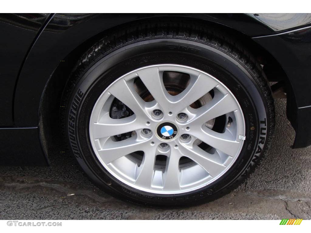 2007 3 Series 328xi Sedan - Jet Black / Black photo #13