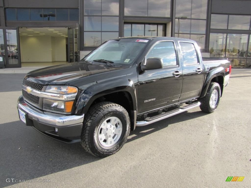 2005 Colorado Z71 Crew Cab 4x4 - Black / Medium Dark Pewter photo #1