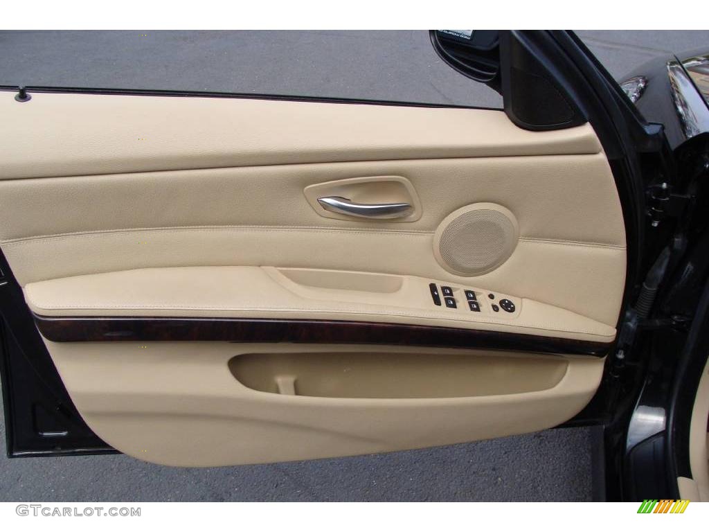 2007 3 Series 328xi Sedan - Jet Black / Beige photo #6