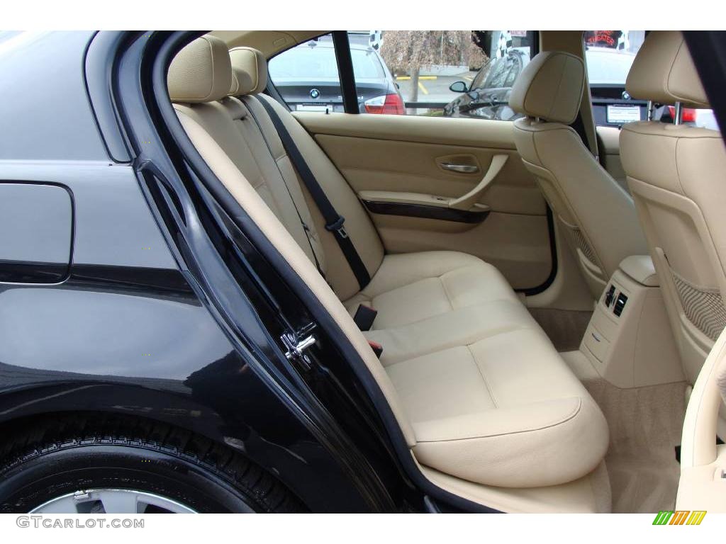 2007 3 Series 328xi Sedan - Jet Black / Beige photo #9