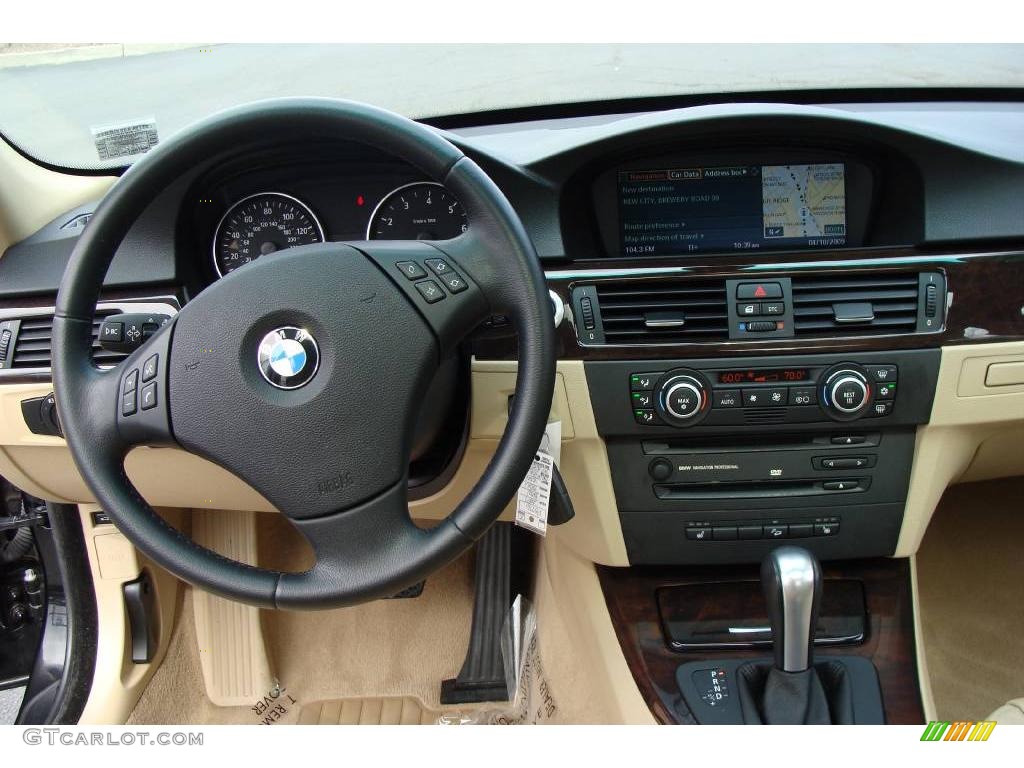 2007 3 Series 328xi Sedan - Jet Black / Beige photo #10