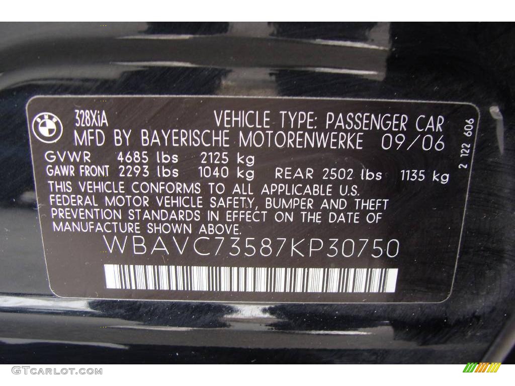 2007 3 Series 328xi Sedan - Jet Black / Beige photo #14