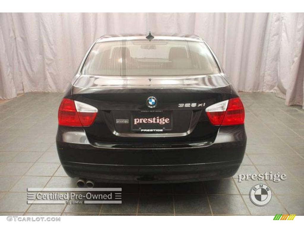 2007 3 Series 328xi Sedan - Jet Black / Black photo #2