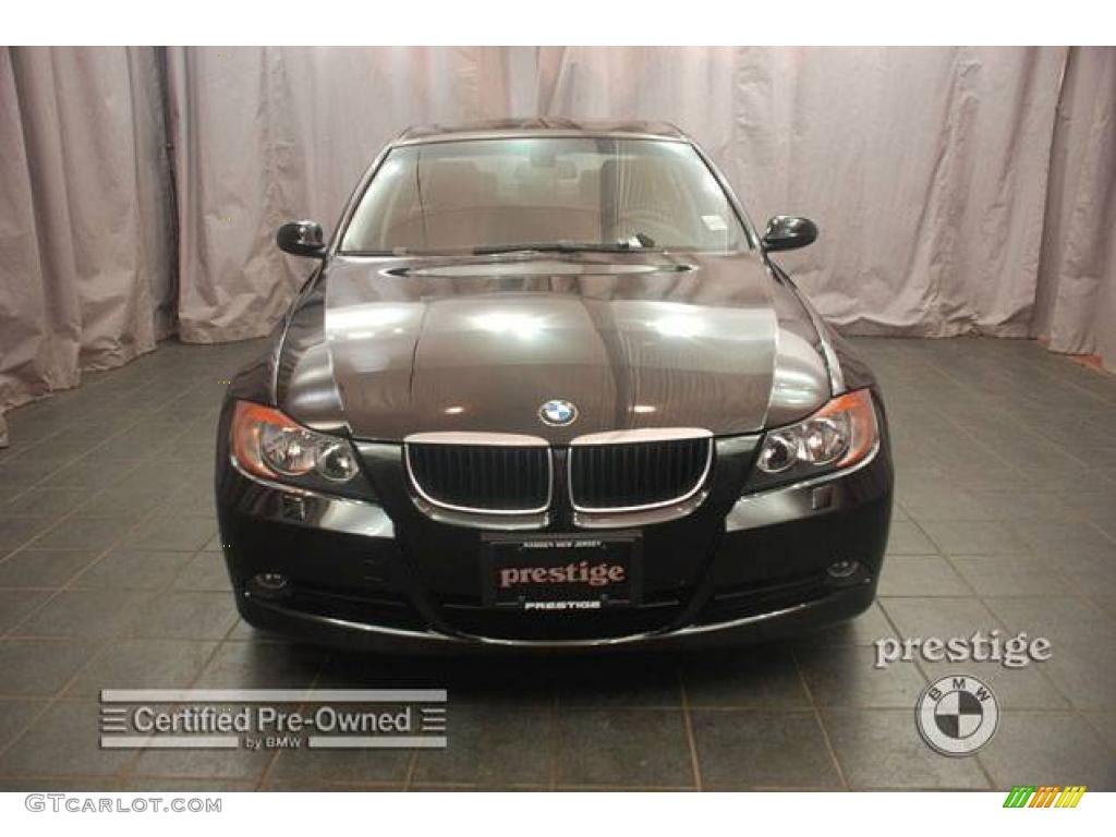 2007 3 Series 328xi Sedan - Jet Black / Black photo #6