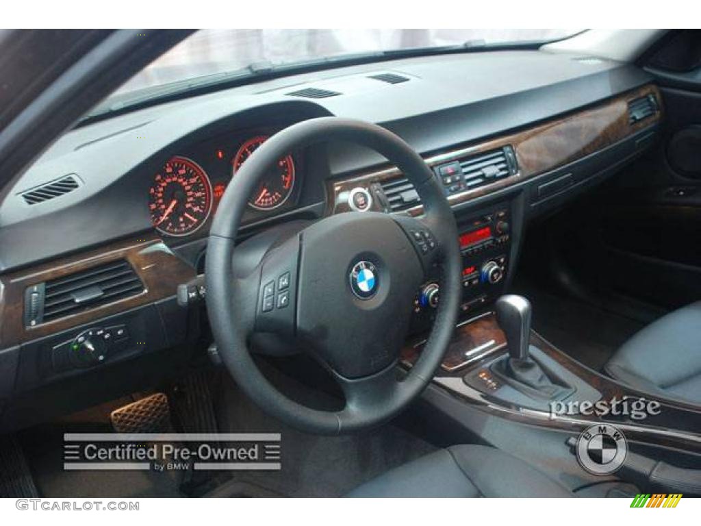 2007 3 Series 328xi Sedan - Jet Black / Black photo #15