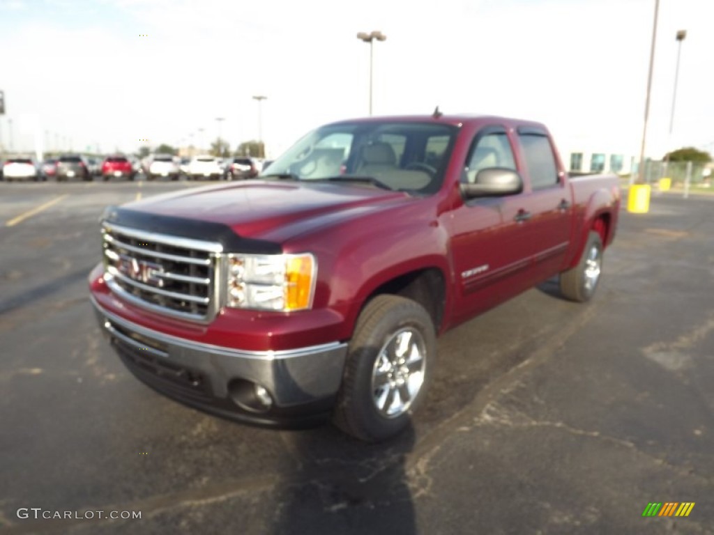 2013 Sierra 1500 SLE Crew Cab 4x4 - Sonoma Red Metallic / Very Dark Cashmere/Light Cashmere photo #1