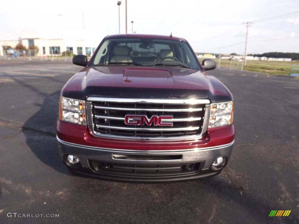 2013 Sierra 1500 SLE Crew Cab 4x4 - Sonoma Red Metallic / Very Dark Cashmere/Light Cashmere photo #2