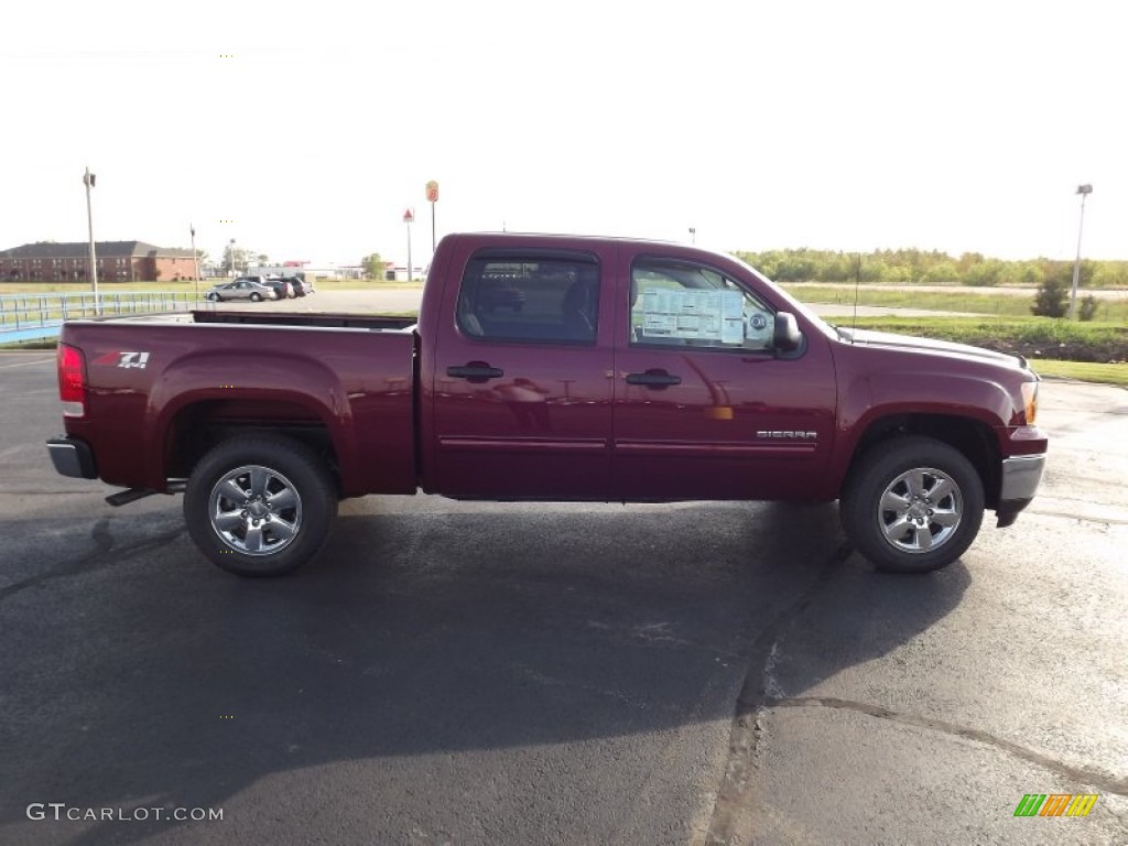 2013 Sierra 1500 SLE Crew Cab 4x4 - Sonoma Red Metallic / Very Dark Cashmere/Light Cashmere photo #4