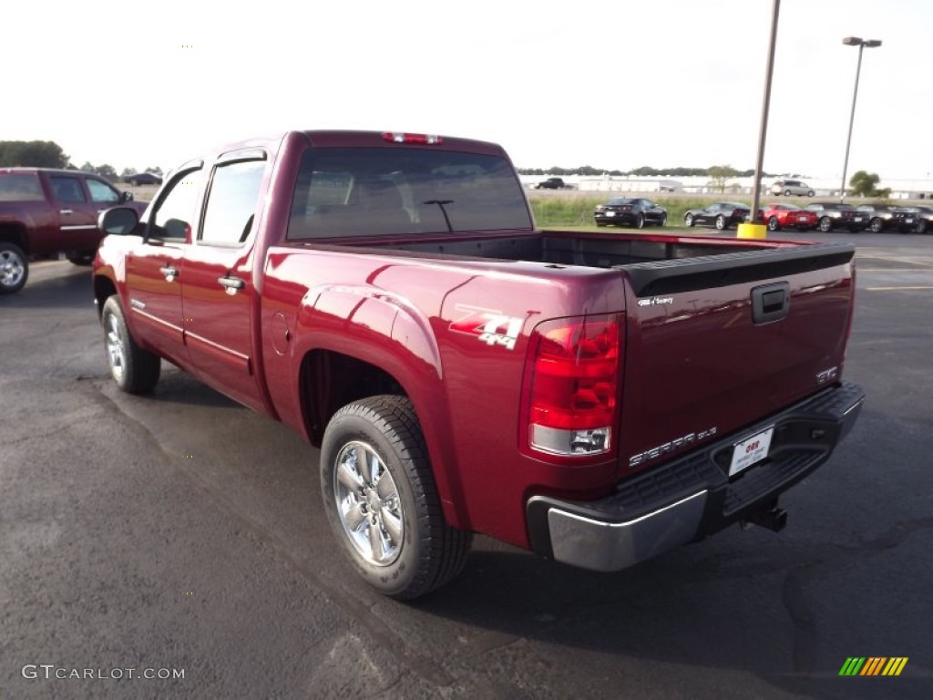 2013 Sierra 1500 SLE Crew Cab 4x4 - Sonoma Red Metallic / Very Dark Cashmere/Light Cashmere photo #7