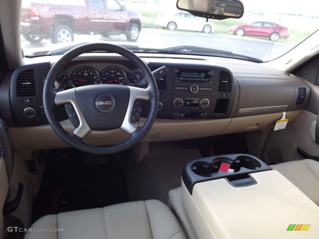 2013 Sierra 1500 SLE Crew Cab 4x4 - Sonoma Red Metallic / Very Dark Cashmere/Light Cashmere photo #9