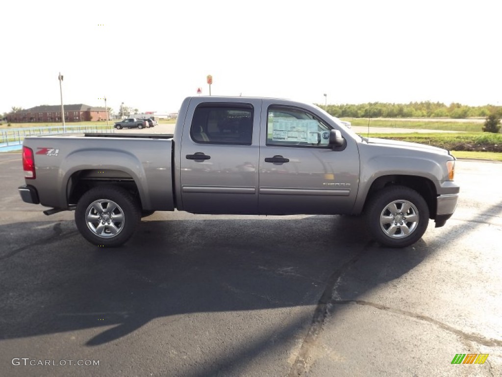 2013 Sierra 1500 SLE Crew Cab 4x4 - Steel Gray Metallic / Light Titanium/Dark Titanium photo #4