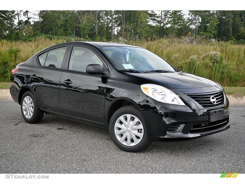 Super Black 2013 Nissan Versa 1.6 S Sedan Exterior Photo #71690071