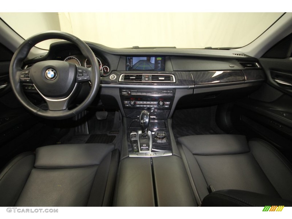 2009 BMW 7 Series 750i Sedan Black Nappa Leather Dashboard Photo #71690197