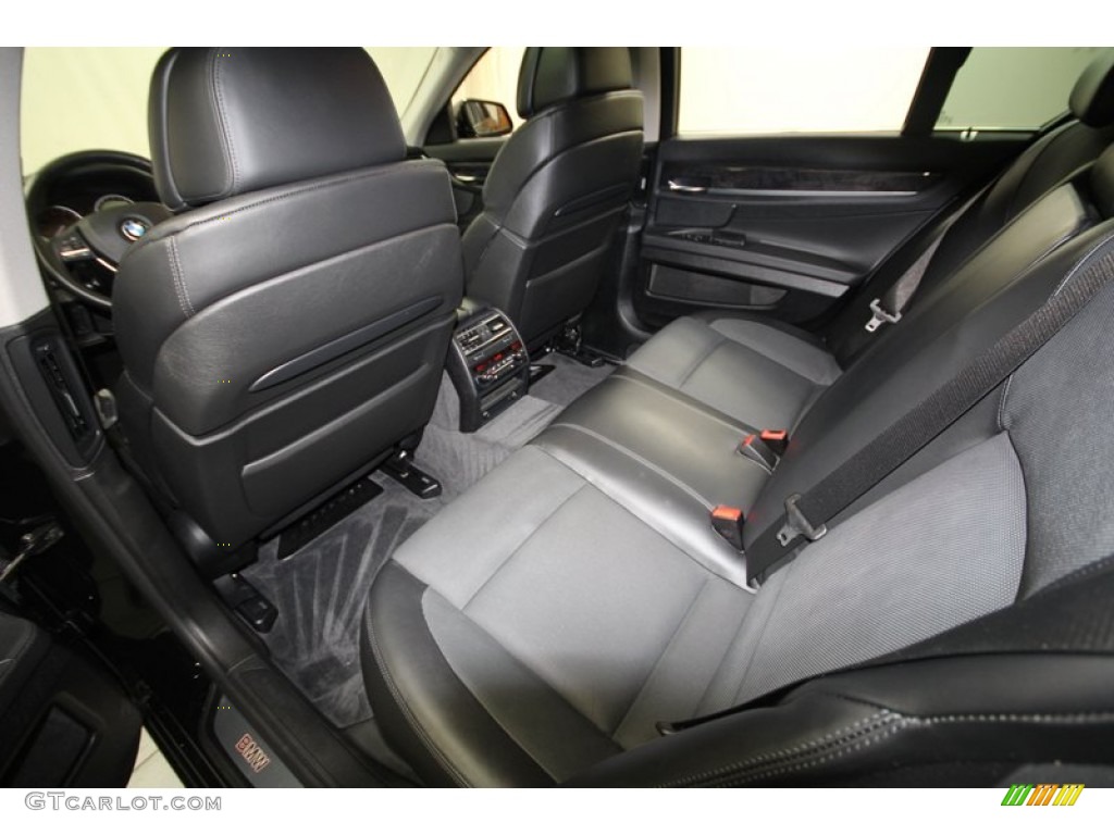 Black Nappa Leather Interior 2009 BMW 7 Series 750i Sedan Photo #71690437