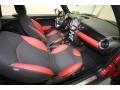  2009 Cooper Convertible Black/Rooster Red Interior