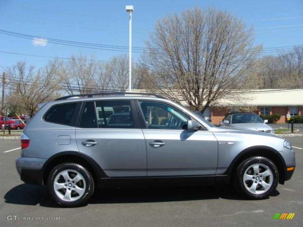 2007 X3 3.0si - Silver Grey Metallic / Black photo #1