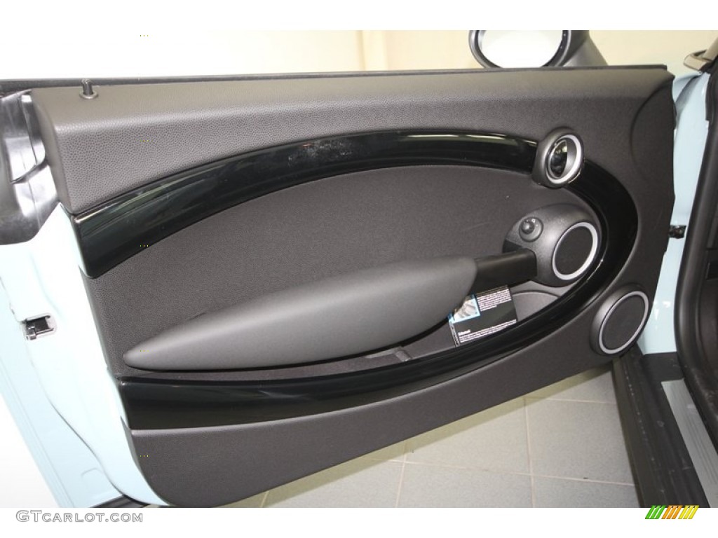 2013 Mini Cooper Clubman Punch Carbon Black Leather Door Panel Photo #71692099