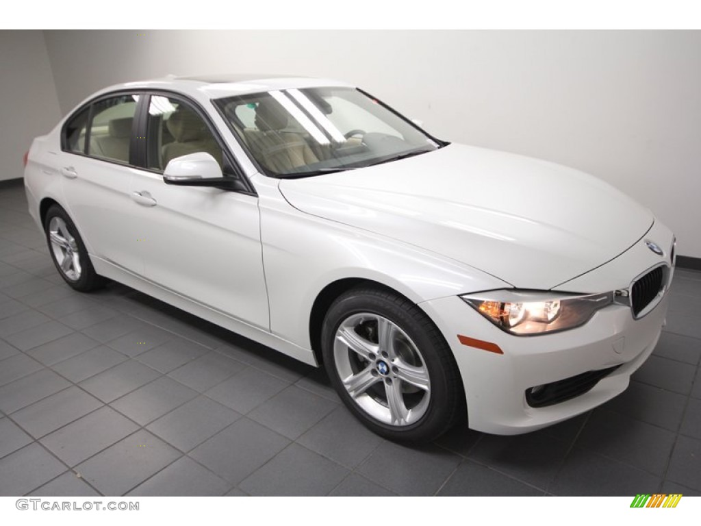 2013 3 Series 328i Sedan - Mineral White Metallic / Venetian Beige photo #6