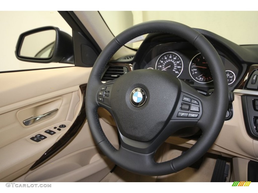 2013 3 Series 328i Sedan - Mineral White Metallic / Venetian Beige photo #25