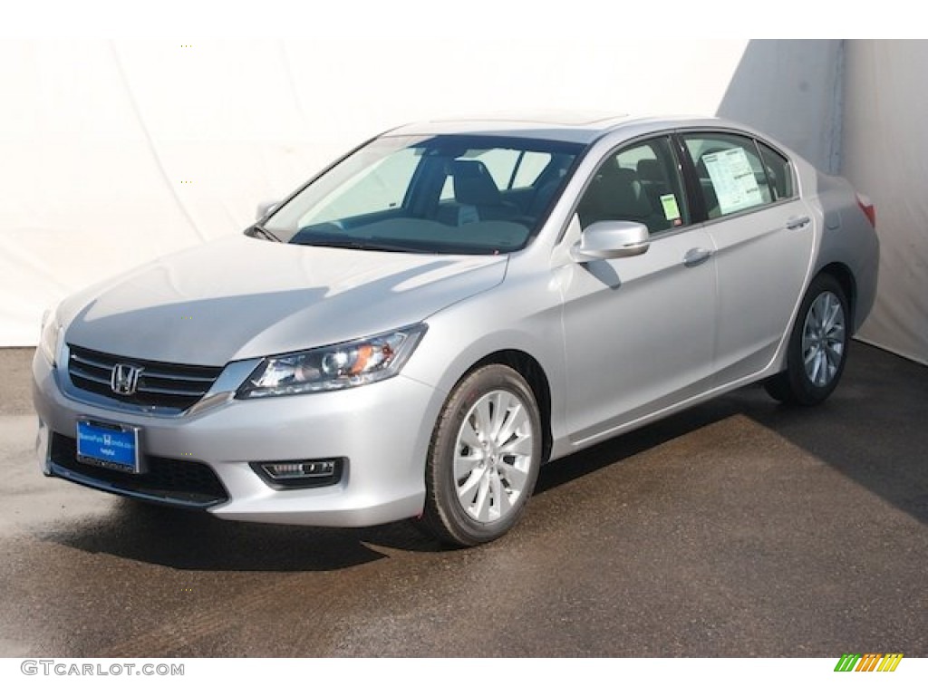 2013 Accord EX-L V6 Sedan - Alabaster Silver Metallic / Gray photo #3