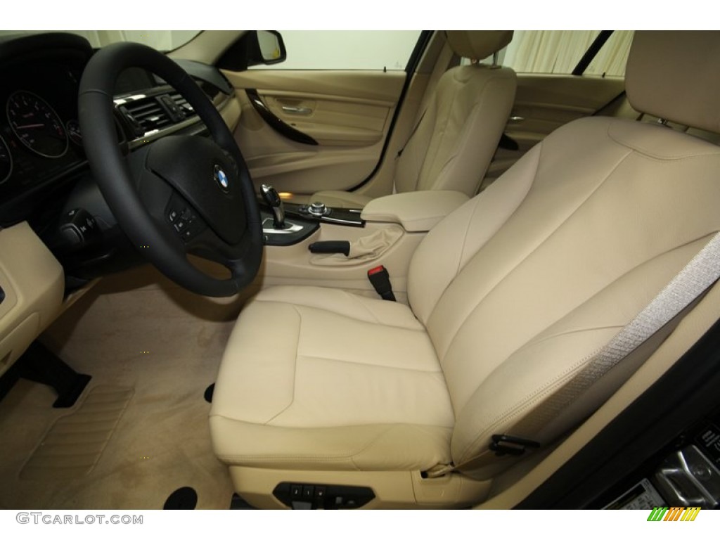 2013 3 Series 328i Sedan - Black Sapphire Metallic / Venetian Beige photo #3