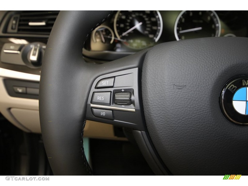 2013 5 Series 535i Sedan - Dark Graphite Metallic II / Oyster/Black photo #24