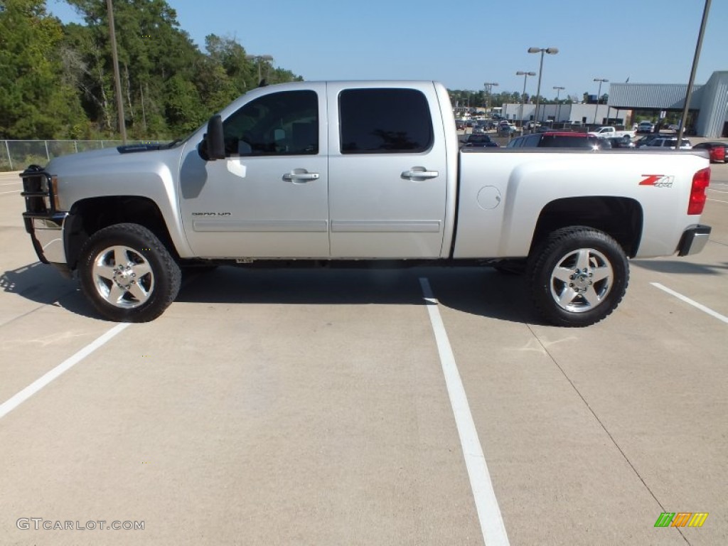 Sheer Silver Metallic 2011 Chevrolet Silverado 2500HD LTZ Crew Cab 4x4 Exterior Photo #71695159
