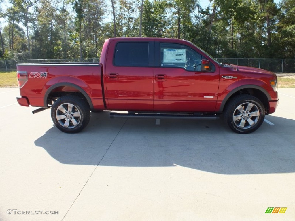 2013 F150 FX4 SuperCrew 4x4 - Ruby Red Metallic / Black photo #2