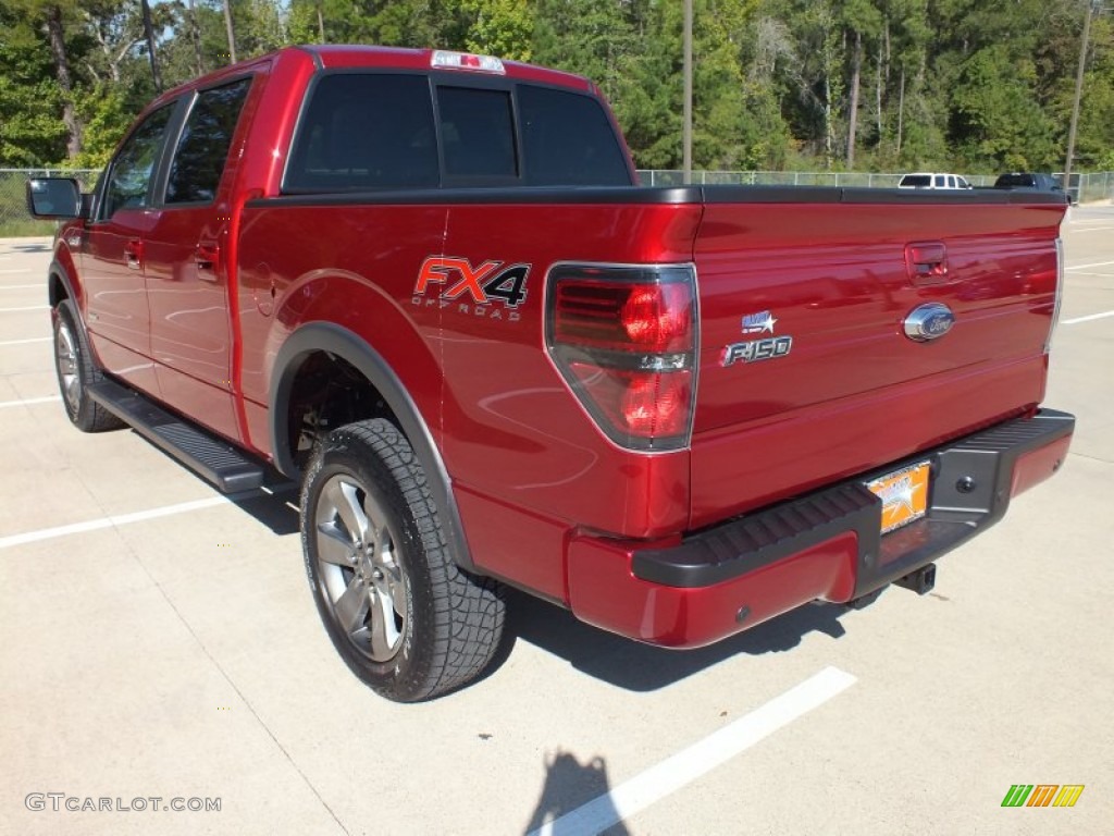 2013 F150 FX4 SuperCrew 4x4 - Ruby Red Metallic / Black photo #7