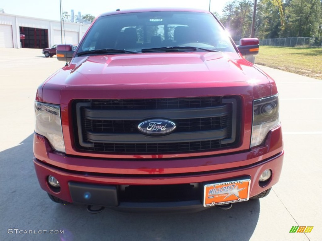 2013 F150 FX4 SuperCrew 4x4 - Ruby Red Metallic / Black photo #10