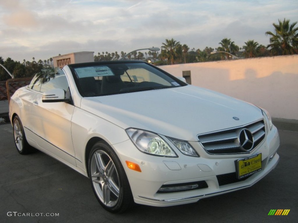 2013 E 350 Cabriolet - Diamond White Metallic / Black photo #1