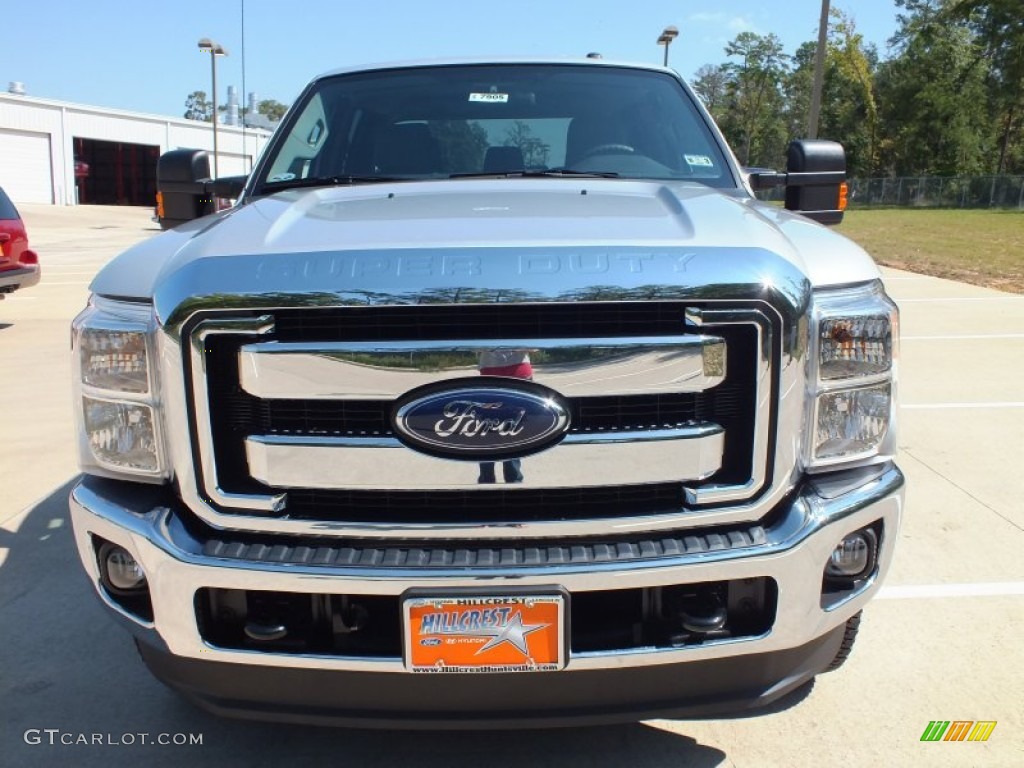 2012 F250 Super Duty XLT Crew Cab 4x4 - Ingot Silver Metallic / Steel photo #10