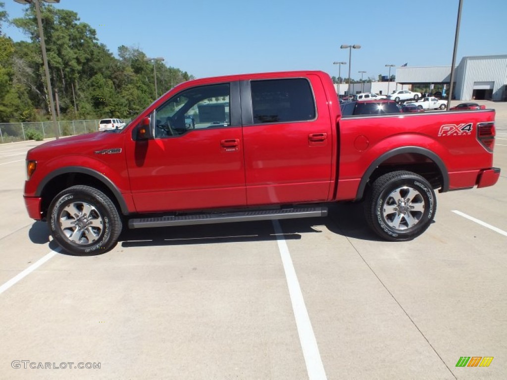 Red Candy Metallic 2012 Ford F150 FX4 SuperCrew 4x4 Exterior Photo #71698300