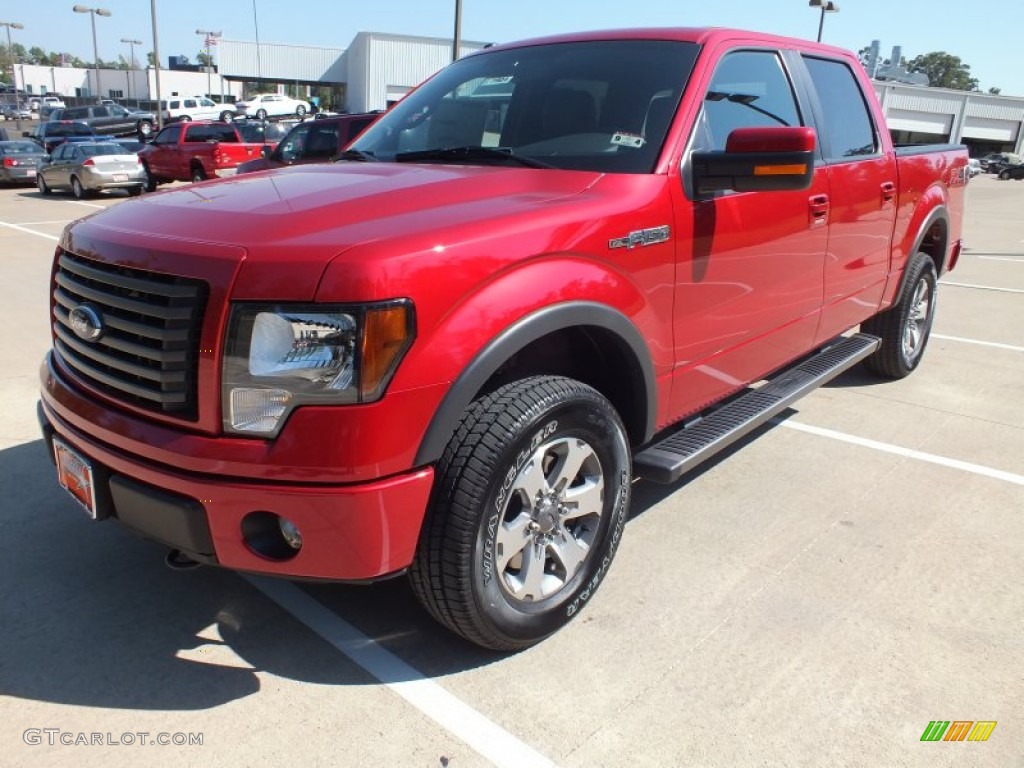 Red Candy Metallic 2012 Ford F150 FX4 SuperCrew 4x4 Exterior Photo #71698309