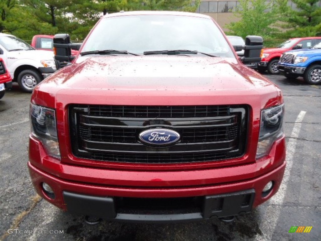 2013 F150 FX4 SuperCrew 4x4 - Ruby Red Metallic / FX Sport Appearance Black/Red photo #6